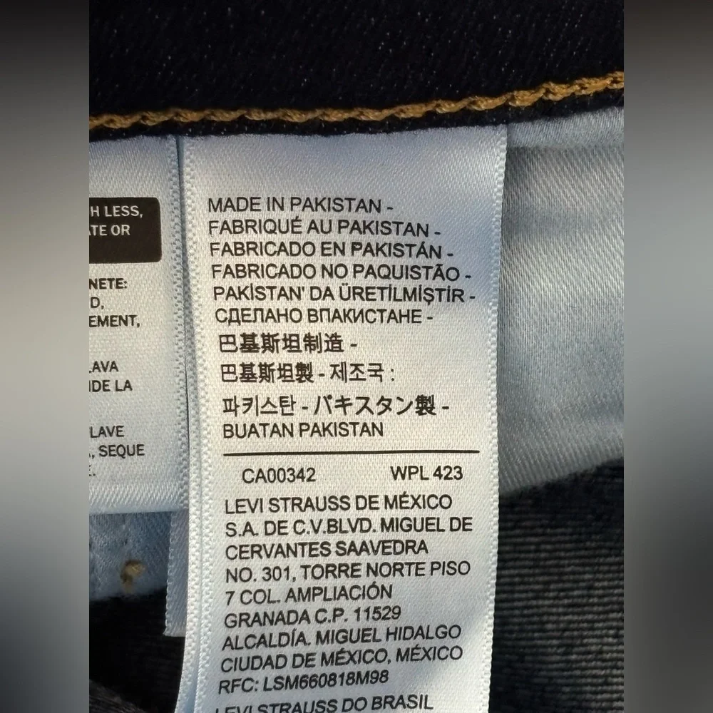 Levis 311 Shaping Skinny Jeans Womens 32x28 (33X28) Dark Wash Mid Rise Stretch - Picture 10 of 15